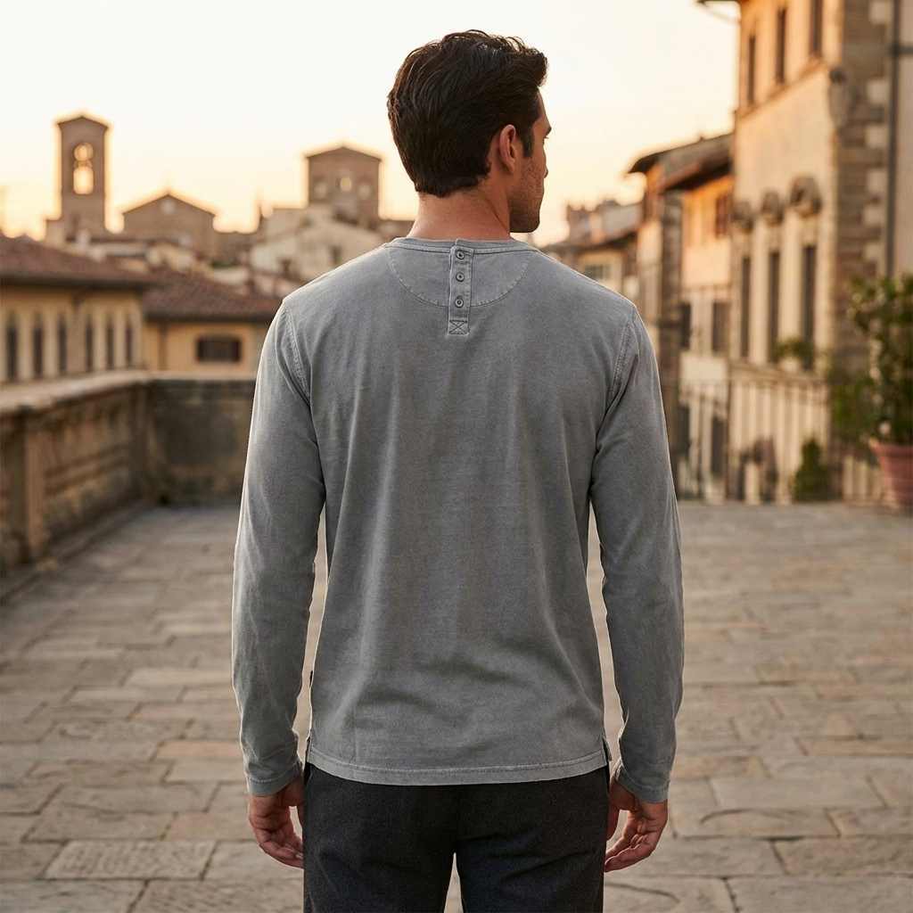 Men Vintage Long Sleeve Shirt