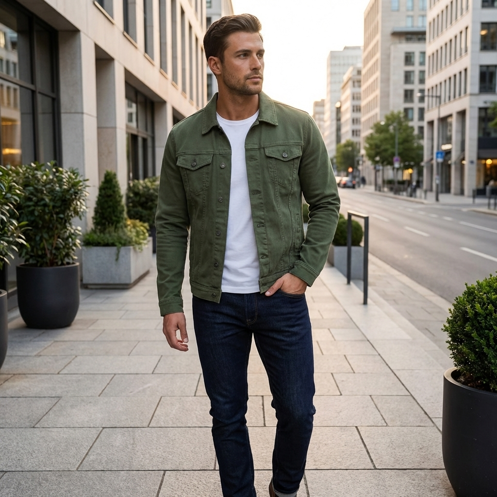 Men’s Heritage Casual Jacket Army Green