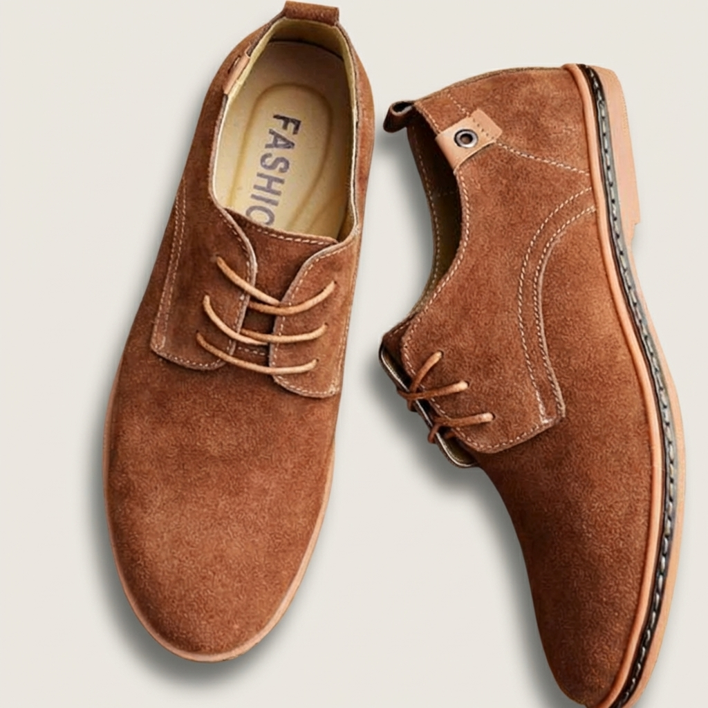 Men Leather Lace-Up Shoes