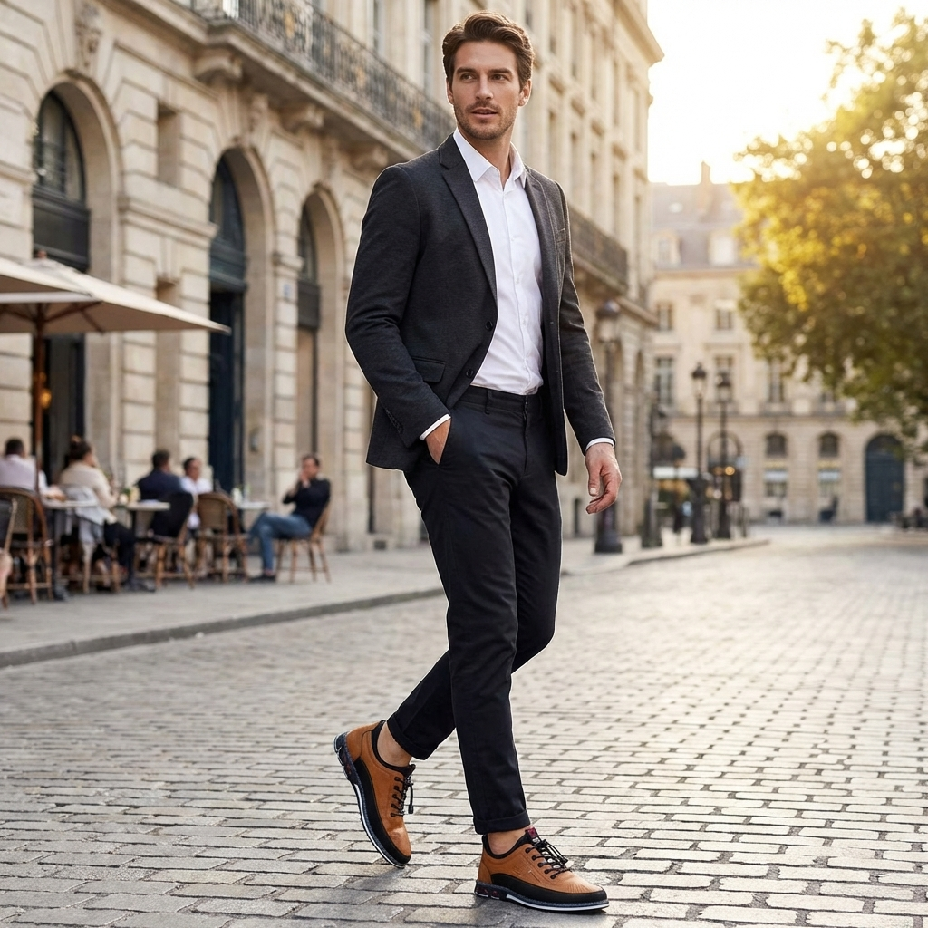 Men’s Leather Lace Up Shoes Brown