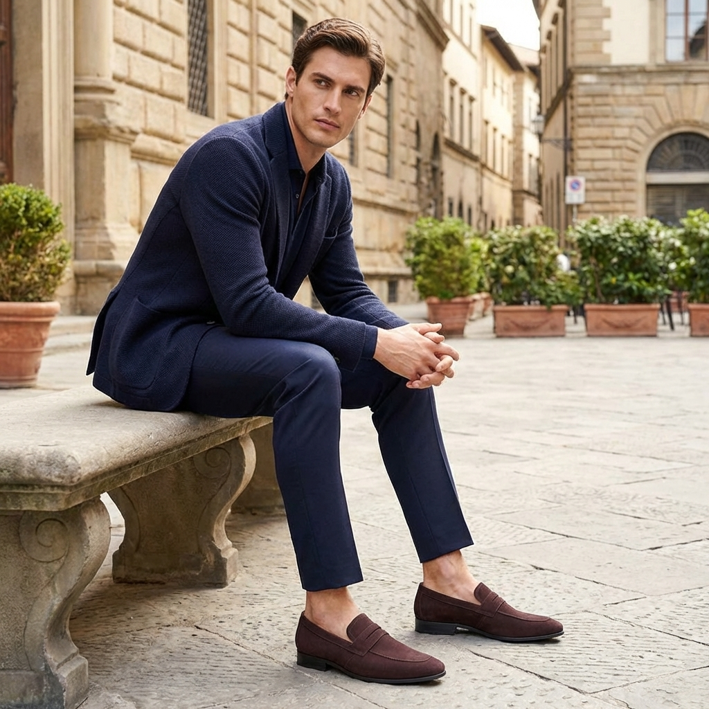 Men’s Suede Loafers & Business Slip On Brown