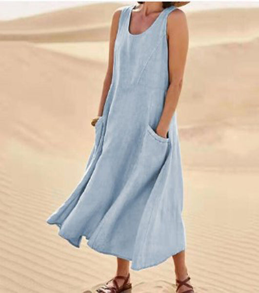 Women’s Cotton Dress with Pockets